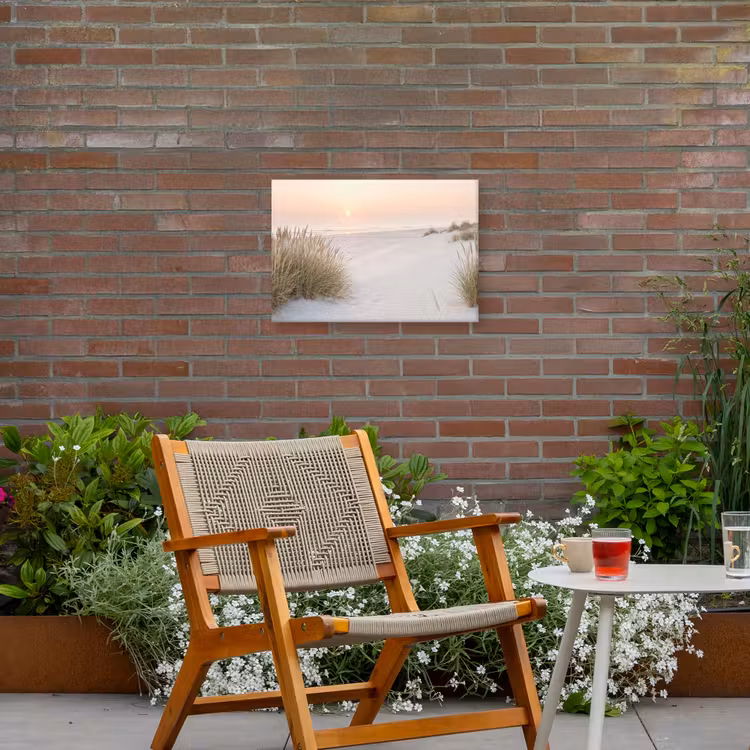 Horizon - Duinlandschap - Zand Tuinposter op houten frame 2 cm dik klein -sfeer3