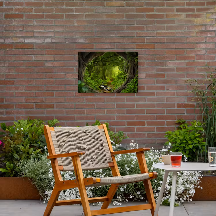 Jungle - Groen - Natuur - Tropisch - Planten Tuinposter op houten frame 2 cm dik klein -sfeer3