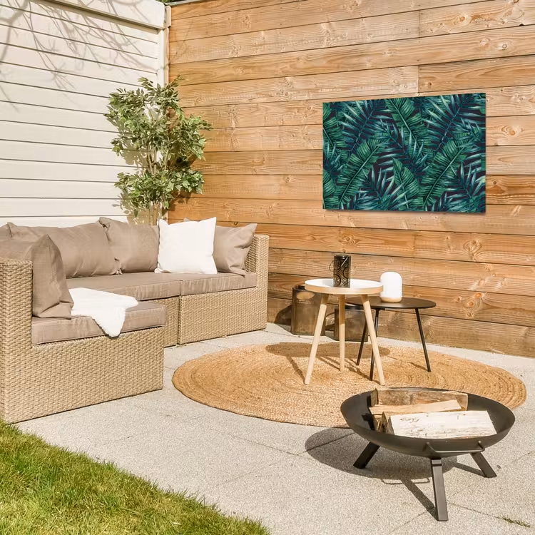 Jungle - Bladeren - Tropical Tuinposter op houten frame 2 cm dik klein -sfeer2