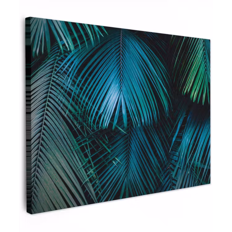 Inductie mat - Jungle - Inductie beschermer - Palmblad - Natuur Tuinposter op houten frame 2 cm dik klein -3d
