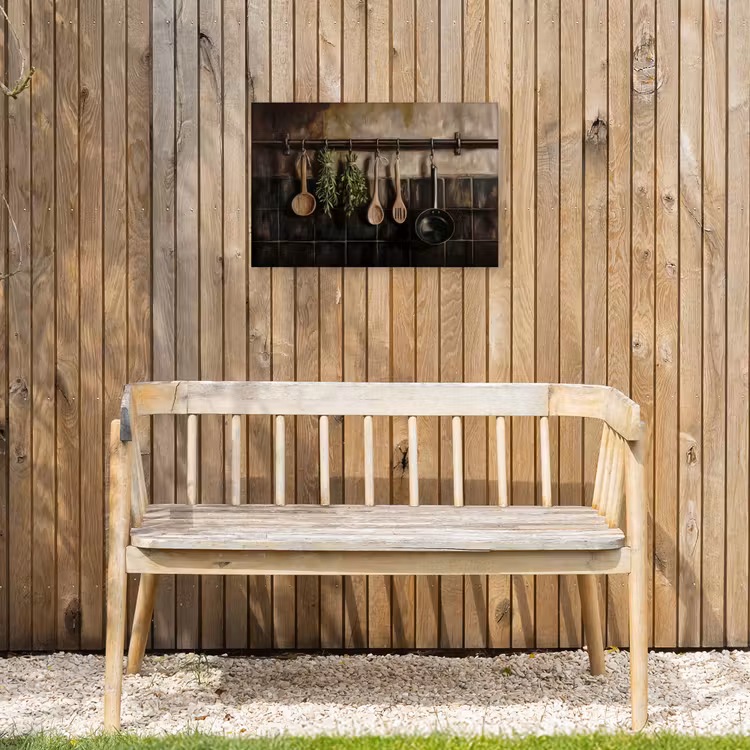 Keukengerei - Rustiek - Tegels - Kruiden Tuinposter op houten frame 2 cm dik klein -sfeer4