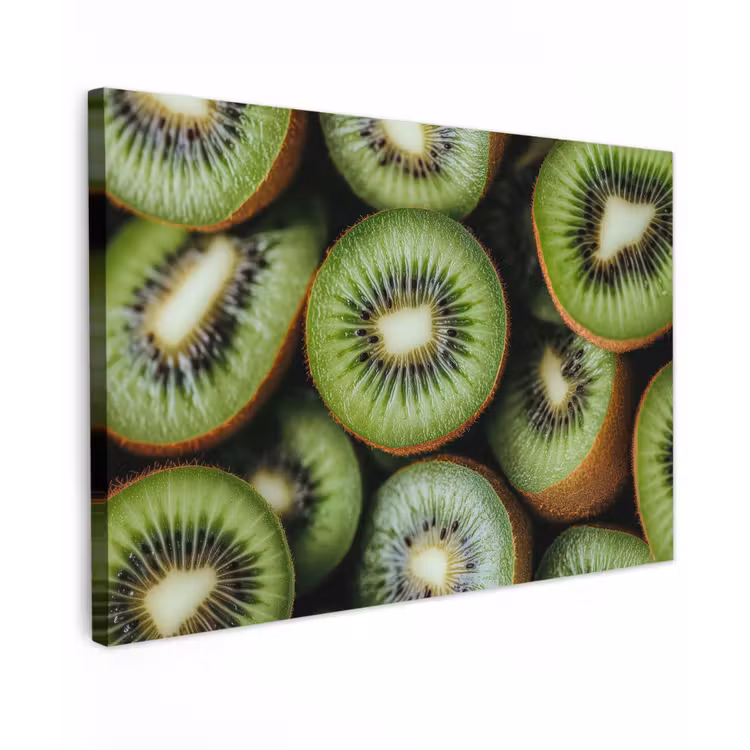 Kiwi - Fruit - Groen Tuinposter op houten frame 2 cm dik klein -3d