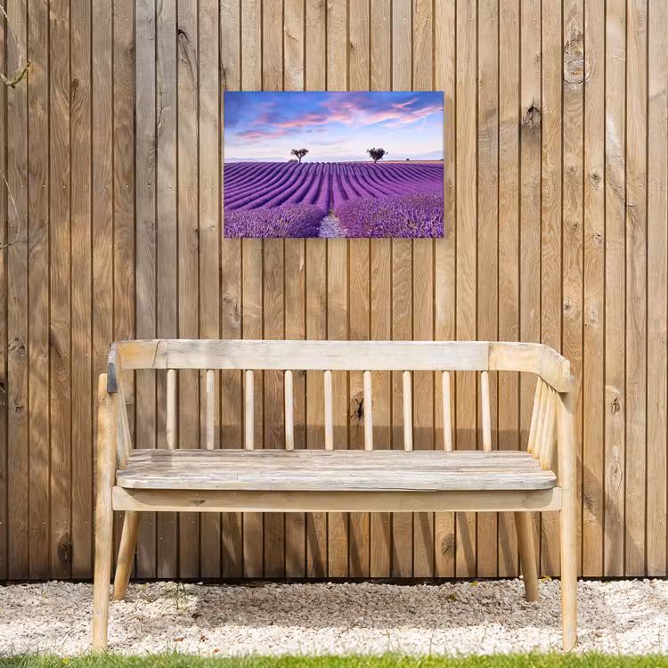 Lavendel - Natuur - Paars - Bomen - Bloemen Tuinposter op houten frame 2 cm dik klein -sfeer4