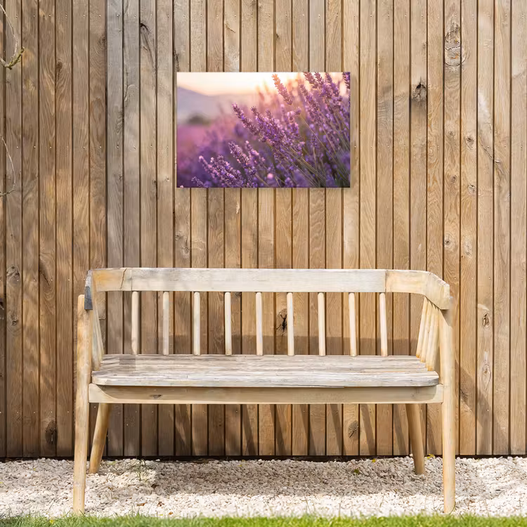 Lavendel - Paars - Zonlicht Tuinposter op houten frame 2 cm dik klein -sfeer4