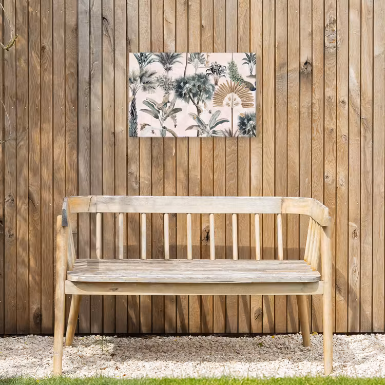 Bladeren - Monstera - Jungle - Tropical Tuinposter op houten frame 2 cm dik klein -sfeer4