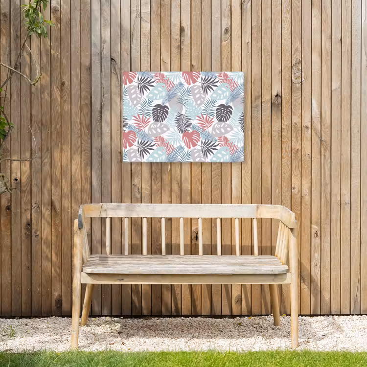 Inductie beschermer - Bladeren - Pastel - Jungle - Afdekplaat voor kookplaat Tuinposter op houten frame 2 cm dik klein -sfeer4