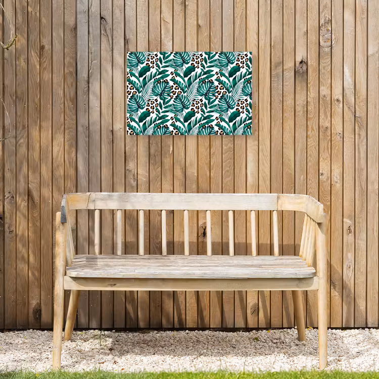 Bladeren - Tropisch - Jungle Tuinposter op houten frame 2 cm dik klein -sfeer4