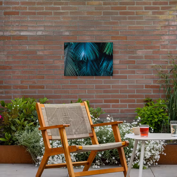 Bladeren - Tropisch - Jungle Tuinposter op houten frame 2 cm dik klein -sfeer3