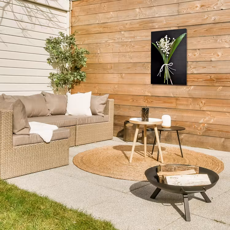 Lelietjes van dalen - Bloemen - Stilleven - Flora Tuinposter op houten frame 2 cm dik klein -sfeer2