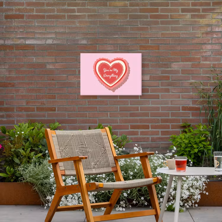 Liefde - Hart - Valentijn Tuinposter op houten frame 2 cm dik klein -sfeer3