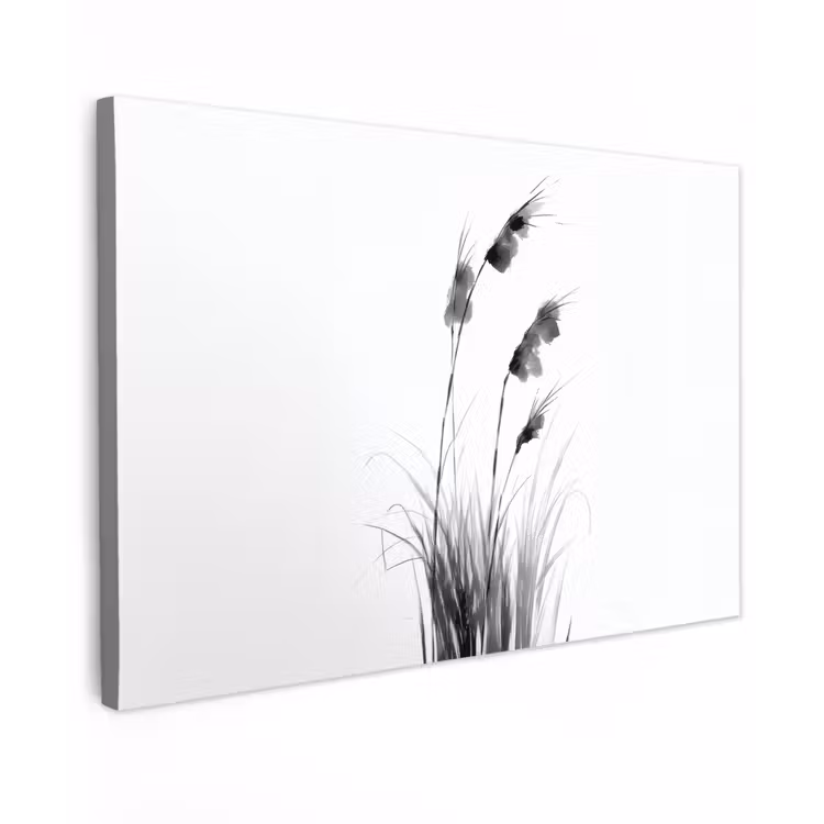 Minimalistisch - Stelen - Wit Tuinposter op houten frame 2 cm dik klein -3d