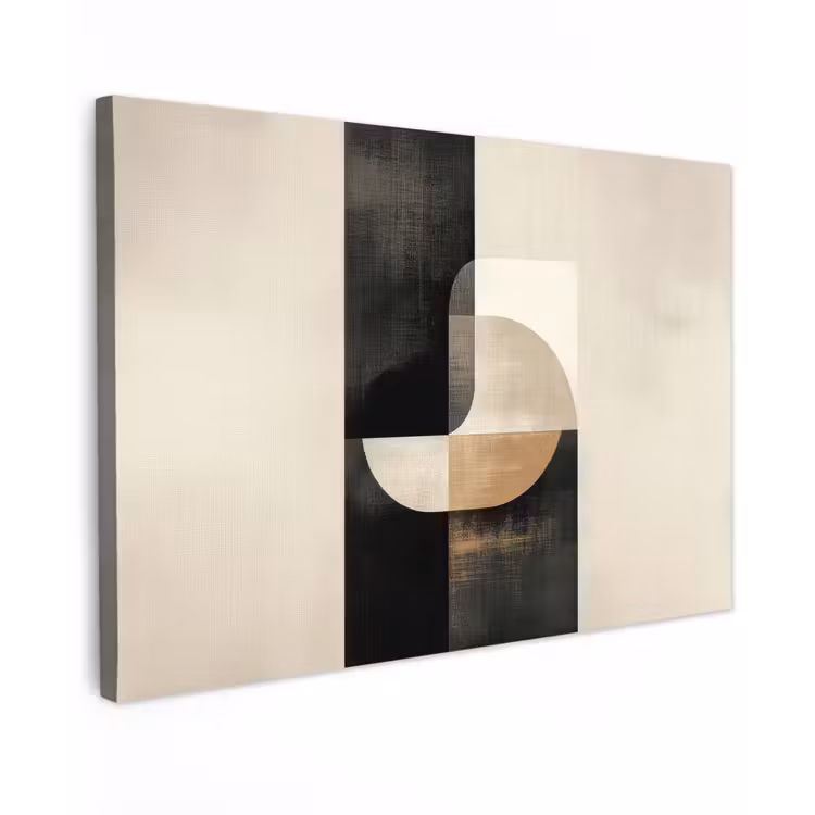 Modern - Vierkant - Vormen Tuinposter op houten frame 2 cm dik klein -3d