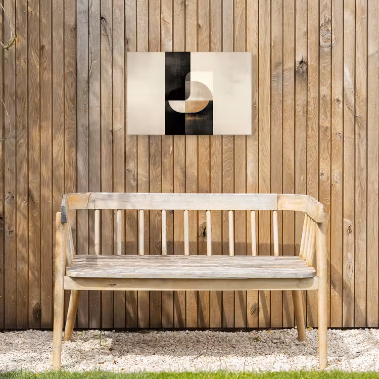 Modern - Vierkant - Vormen Tuinposter op houten frame 2 cm dik klein -sfeer4
