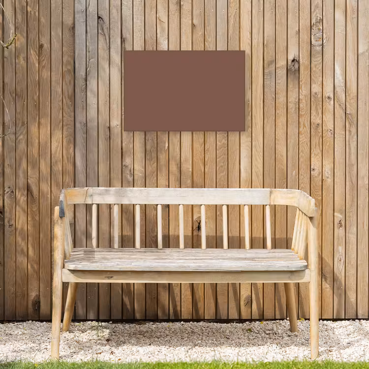 Muted - Chestnut - Bruin Tuinposter op houten frame 2 cm dik klein 845 -sfeer4