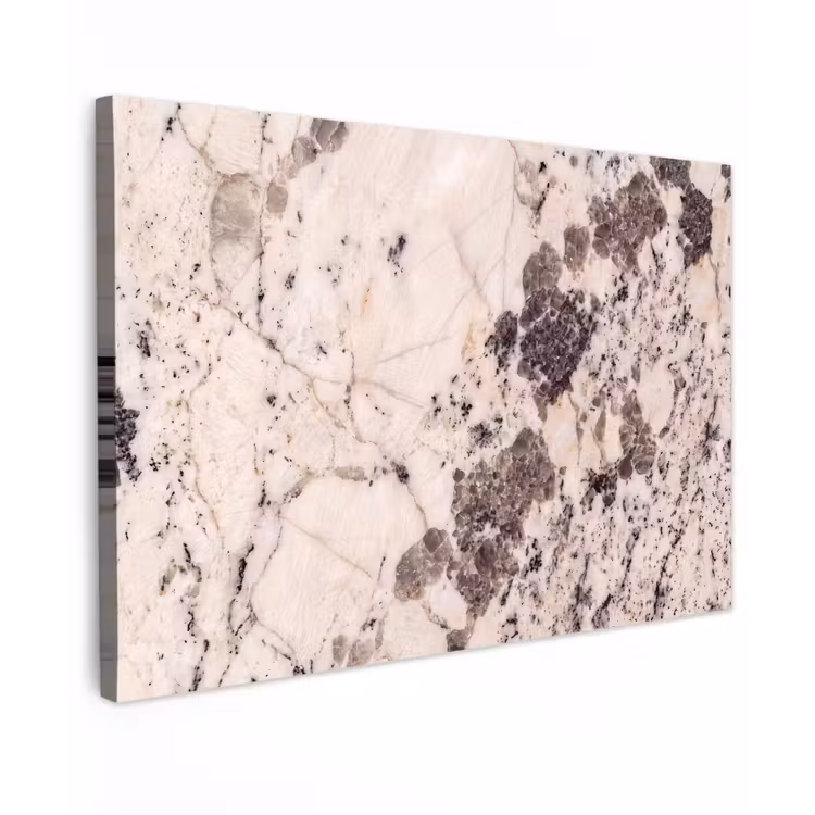 Natuursteen - Patroon - Abstract - Beige - Grijs Tuinposter op houten frame 2 cm dik klein -3d