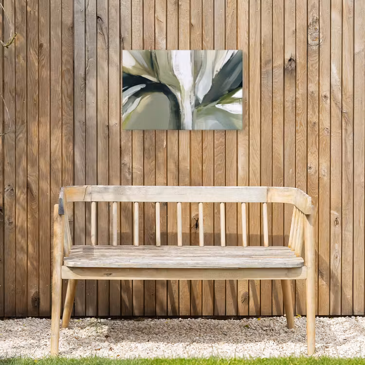 Natuur - Abstract - Groen - Penseelstreken Tuinposter op houten frame 2 cm dik klein -sfeer4