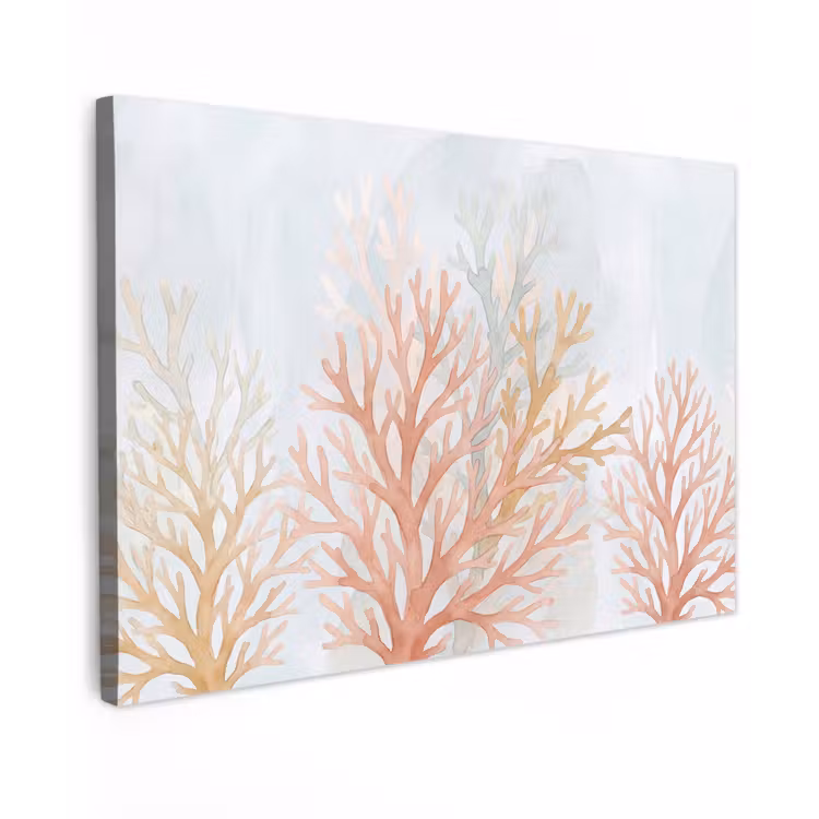 Natuur - Abstract - Aquarel - Organisch - Warm Tuinposter op houten frame 2 cm dik klein -3d