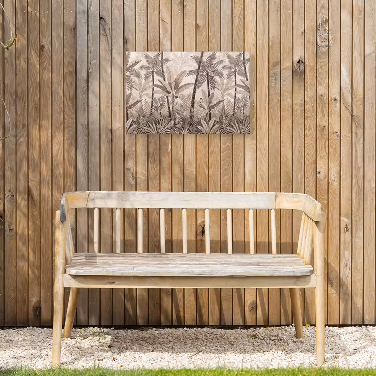 Natuur - Bladeren - Landschap - Mozaïek - Beige Tuinposter op houten frame 2 cm dik klein -sfeer4