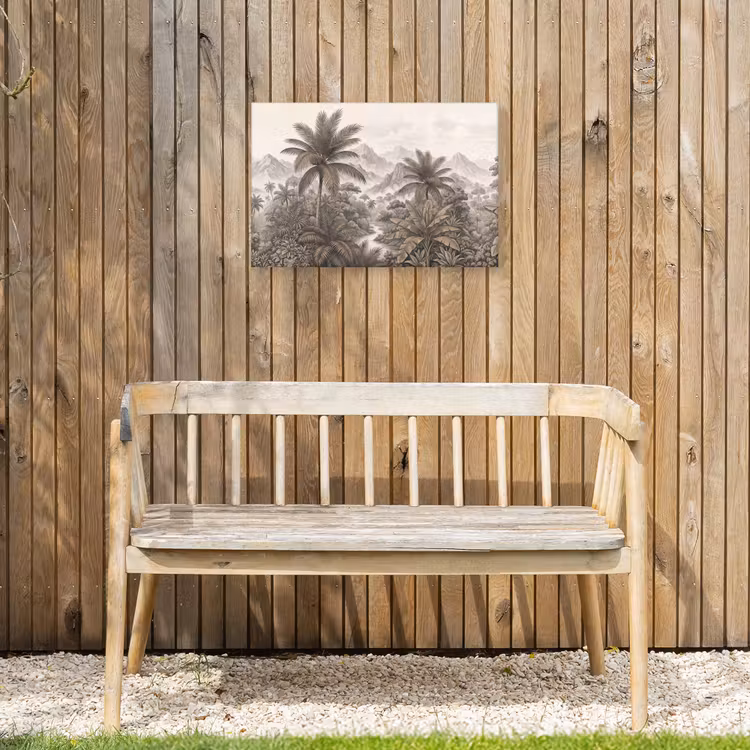 Natuur - Bergen - Rivier - Tropisch - Vintage Tuinposter op houten frame 2 cm dik klein -sfeer4