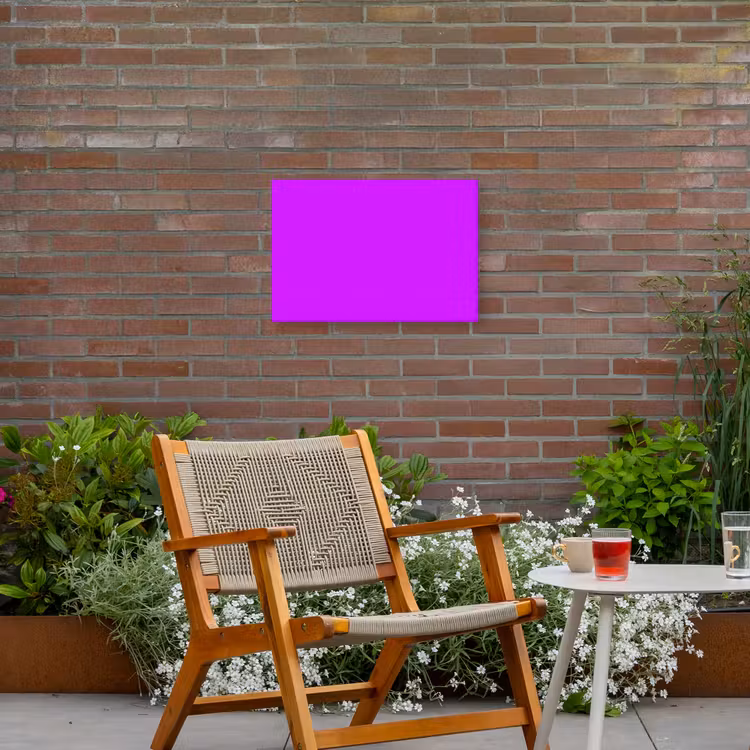 Neon - Orchid - Paars Tuinposter op houten frame 2 cm dik klein 845 -sfeer3