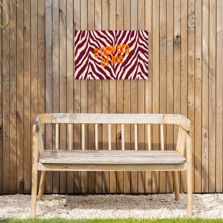 New era - Bordeaux - Zebraprint Tuinposter op houten frame 2 cm dik klein -sfeer4