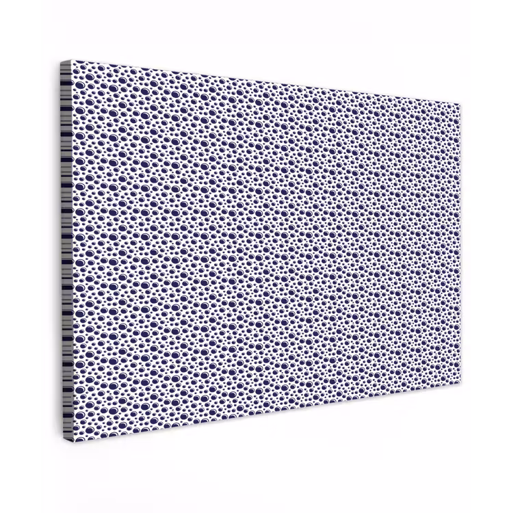 Oceaan - Bubbel - Blauw - Wit Tuinposter op houten frame 2 cm dik klein 845 -3d
