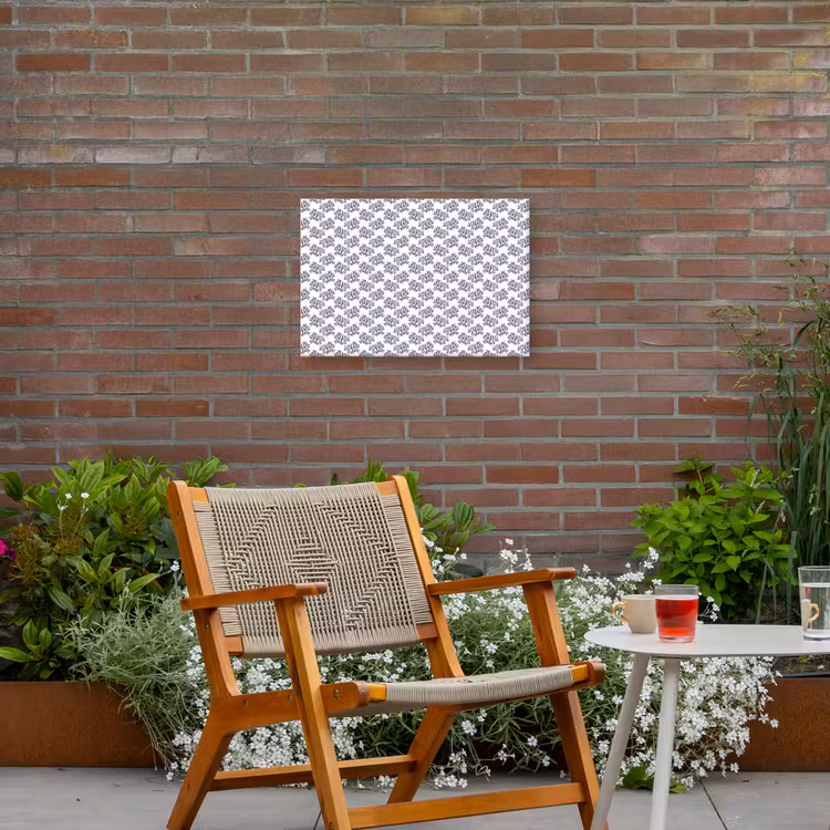 Oceaan - Koraal - Blauw - Wit Tuinposter op houten frame 2 cm dik klein 845 -sfeer3