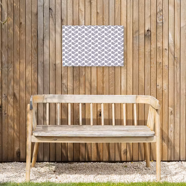 Oceaan - Koraal - Blauw - Wit Tuinposter op houten frame 2 cm dik klein 845 -sfeer4