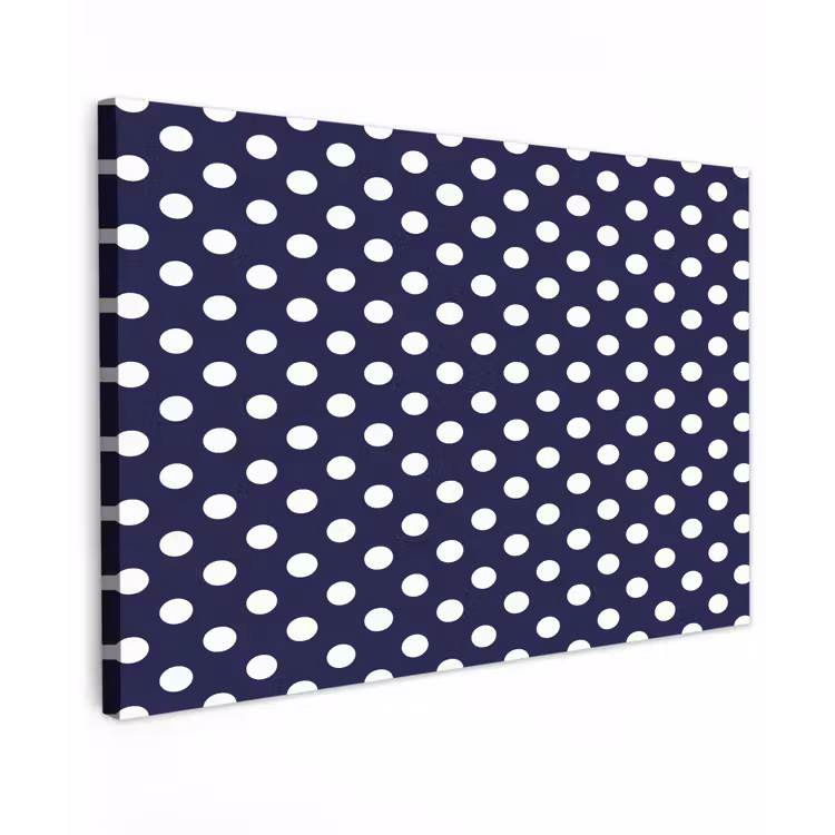 Oceaan - Stippen - Blauw - Wit Tuinposter op houten frame 2 cm dik klein 845 -3d