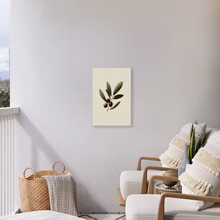 Olijftak - Donkergroen - Olijven Tuinposter op houten frame 2 cm dik klein -sfeer1