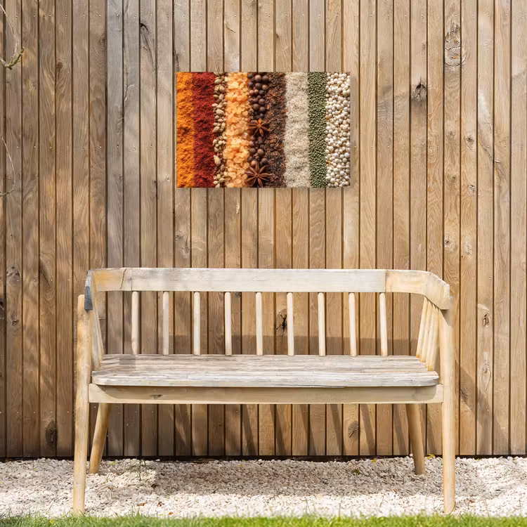 Banen - Verticaal - Kruiden - Variatie Tuinposter op houten frame 2 cm dik klein -sfeer4