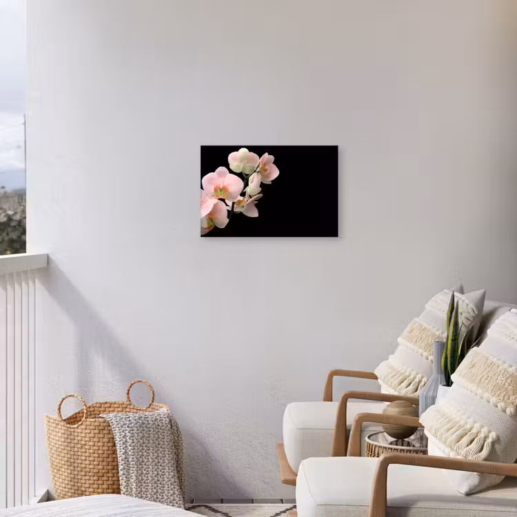 Orchidee - Bloemen - Roze - Stilleven - Flora Tuinposter op houten frame 2 cm dik klein -sfeer1