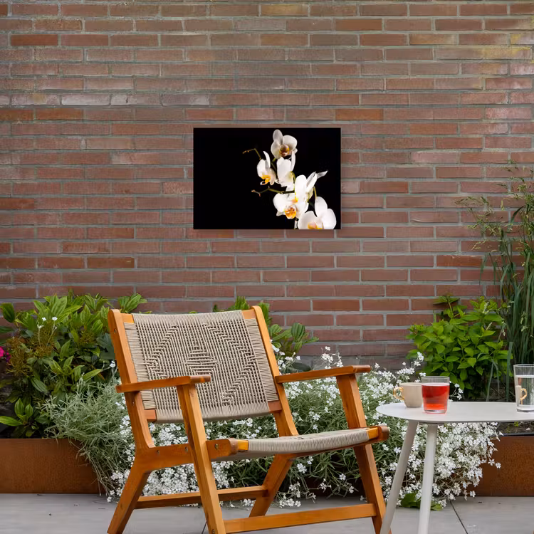 Orchidee - Bloemen - Planten - Botanisch Tuinposter op houten frame 2 cm dik klein -sfeer3