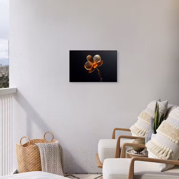 Orchidee - Doorzichtig - Bloem Tuinposter op houten frame 2 cm dik klein -sfeer1