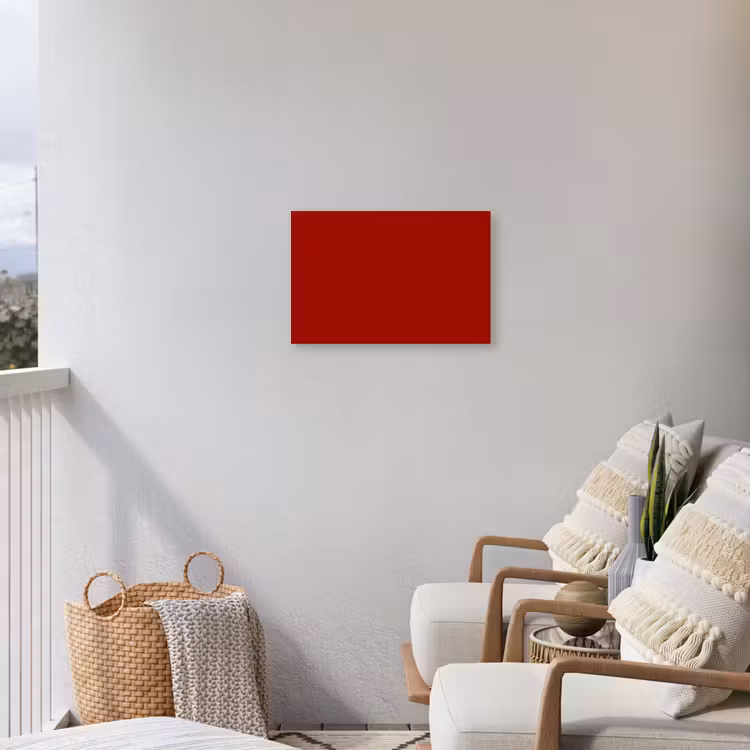 Oxblood - Maroon - Rood Tuinposter op houten frame 2 cm dik klein 845 -sfeer1