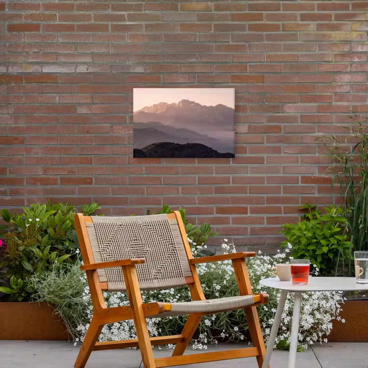 Panorama - Landschap - Bergen Tuinposter op houten frame 2 cm dik klein -sfeer3