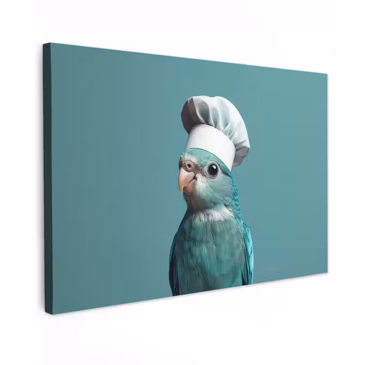 Parkiet - Vogel - Koksmuts - Cute Tuinposter op houten frame 2 cm dik klein -3d