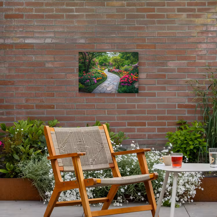 Park - Bloemen - Tuin Tuinposter op houten frame 2 cm dik klein -sfeer3