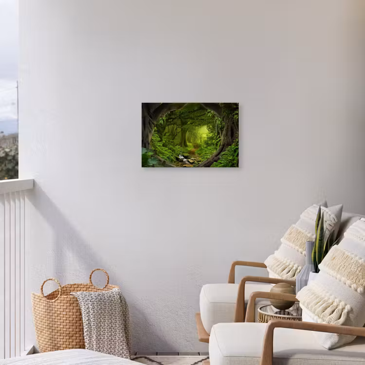 Pad door het Regenwoud Tuinposter op houten frame 2 cm dik klein -sfeer1