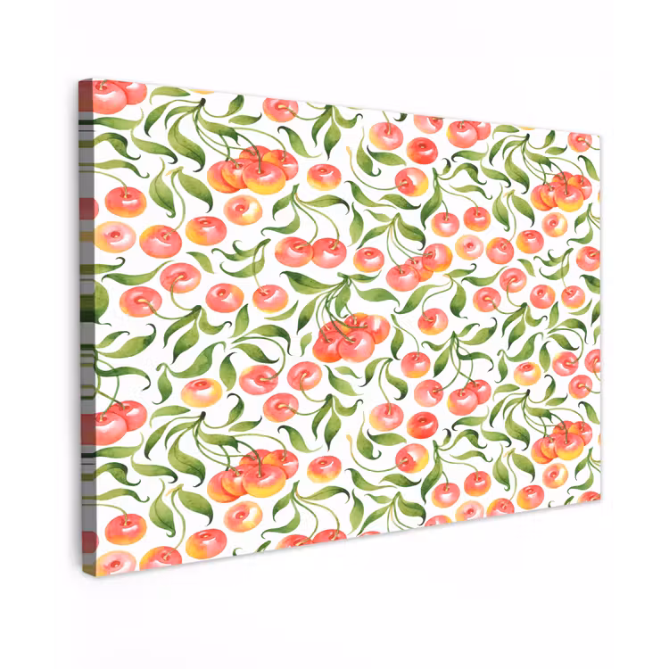 Zoete - Kersen - Wit Tuinposter op houten frame 2 cm dik klein 845 -3d