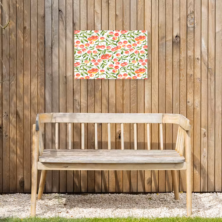 Zoete - Kersen - Wit Tuinposter op houten frame 2 cm dik klein 845 -sfeer4