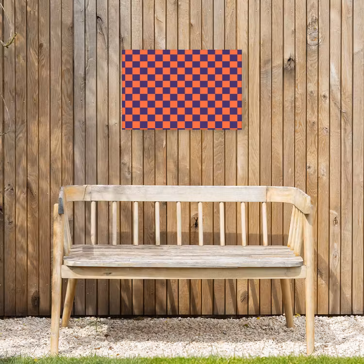 Patroon - Klassiek - Paars Tuinposter op houten frame 2 cm dik klein 845 -sfeer4