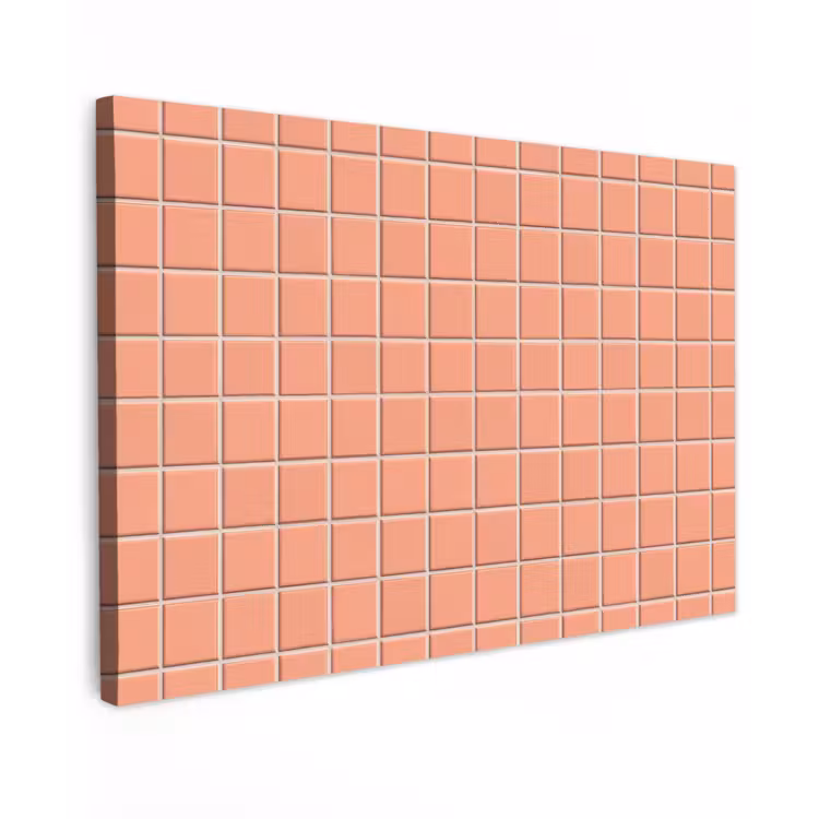 Patroon - Tegels - Perzik Tuinposter op houten frame 2 cm dik klein 845 -3d
