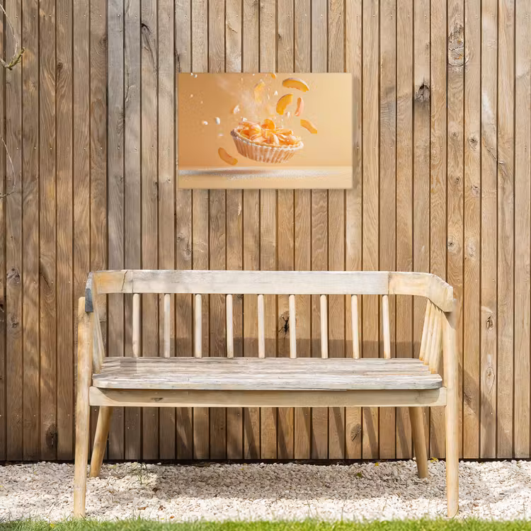 Peach - Eten - Taart - Oranje Tuinposter op houten frame 2 cm dik klein -sfeer4