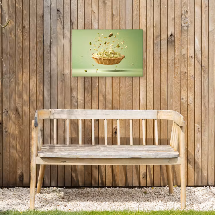 Pistache - Taart - Noten - Eten Tuinposter op houten frame 2 cm dik klein -sfeer4