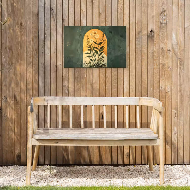 Plant - Bloemen - Wit Tuinposter op houten frame 2 cm dik klein -sfeer4