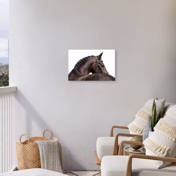 Portret - Paard - Elegant Tuinposter op houten frame 2 cm dik klein -sfeer1