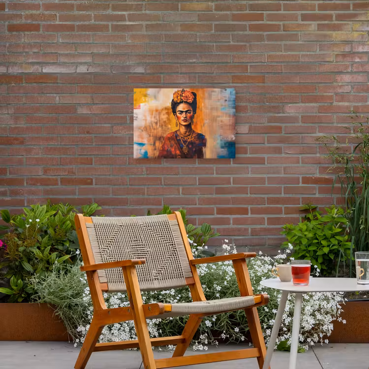 Portret - Sieraden - Schilderachtig Tuinposter op houten frame 2 cm dik klein -sfeer3