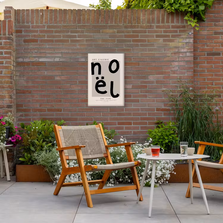 Quotes - Noël - Zwart - Beige - Kerst Tuinposter op houten frame 2 cm dik klein -sfeer3
