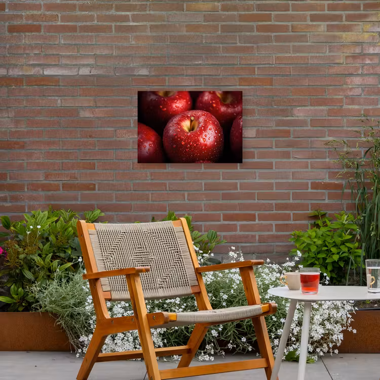 Rood - Appels - Fruit Tuinposter op houten frame 2 cm dik klein -sfeer3